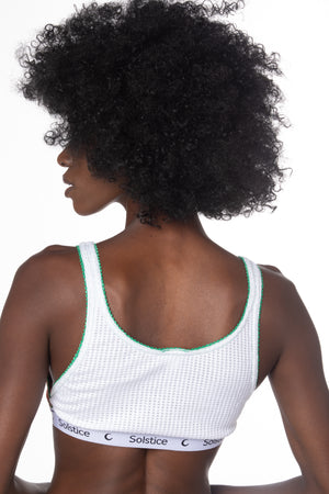 RTS FRUITCAKE PRINTED COTTON PETAL CROP BRALETTE